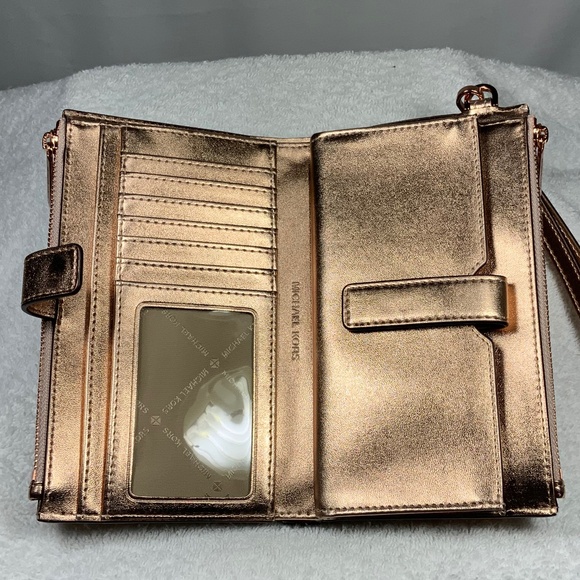 Michael Kors Jet Set Travel Large Double Zip Wristlet - Picture 5 of 16